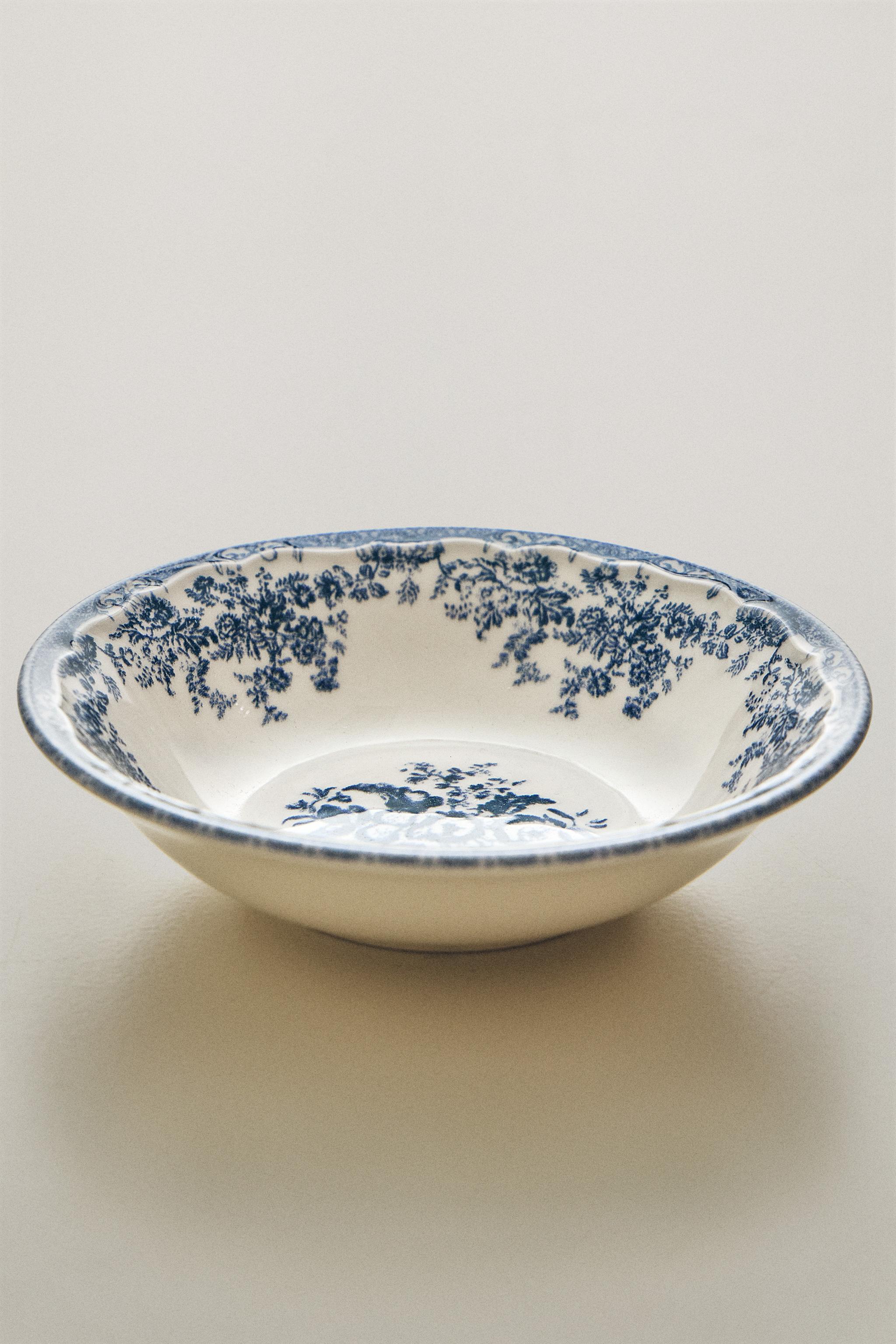 FLORAL EARTHENWARE BOWL